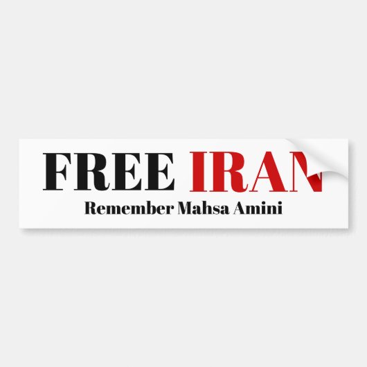 Autocollant De Voiture LIBRE IRAN RAPPELEZ-VOUS Sticker Mahsa Amini (Devant)