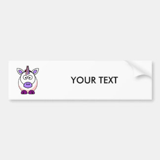 Autocollant De Voiture Licorne mignonne de bande dessinée