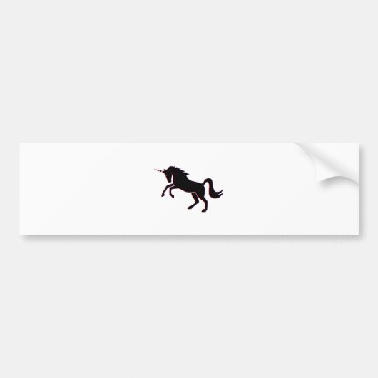 Autocollant De Voiture Licorne noire (Devant)