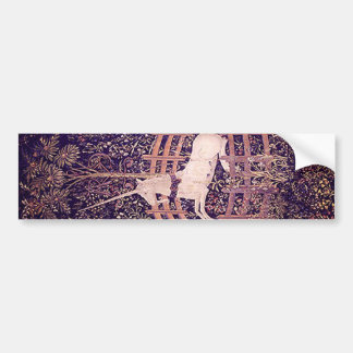 Autocollant De Voiture Licorne vintage en tapisserie de captivité