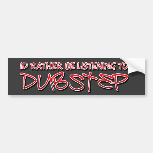Autocollant De Voiture L'identification plutôt écoute Dubstep (Devant)