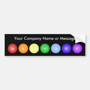 Autocollant De Voiture Ligne de 7 chakras