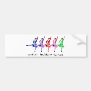 Autocollant De Voiture Ligne de danse highland écossaise