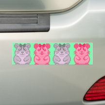 Ligne de hamsters de dessin animé multicolores pix