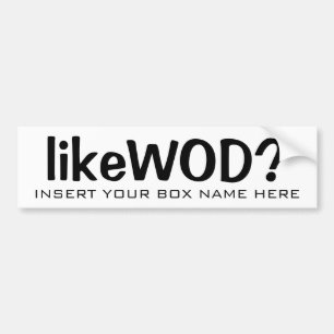 Autocollant De Voiture likeWOD fait sur commande ? Adhésif pour