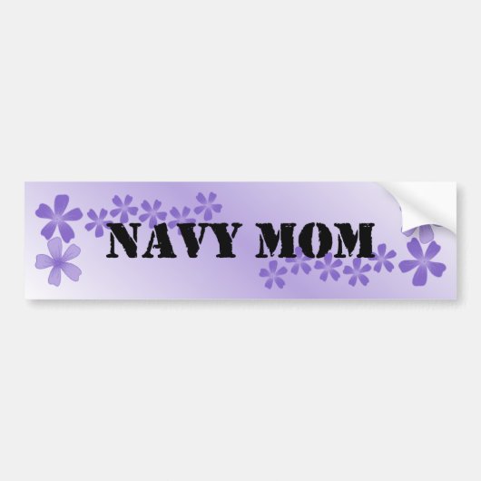 Autocollant De Voiture Lilas de maman de marine (Devant)