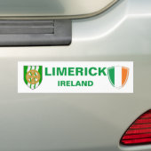 Autocollant De Voiture Limerick Irlande Crest et drapeau irlandais (En voiture)