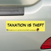 Autocollant De Voiture l'imposition est bumpersticker de vol par la PAGE (En voiture)