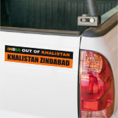 Autocollant De Voiture L'Inde hors de Khalistan (Sur camion)