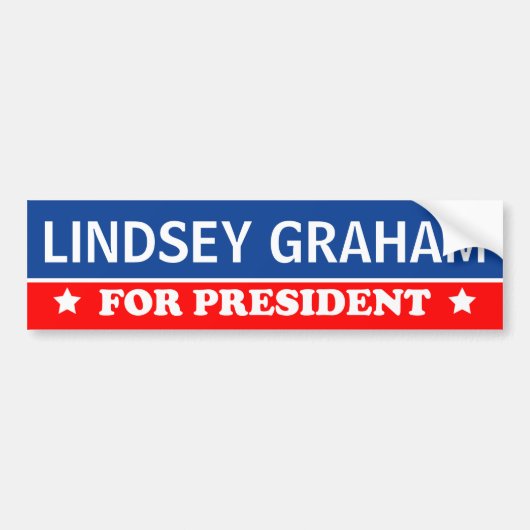 Autocollant De Voiture Lindsey Graham pour le président 2016 (Devant)
