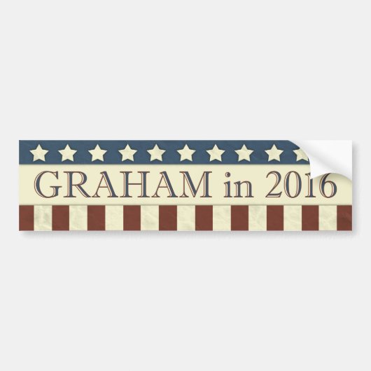 Autocollant De Voiture Lindsey Graham Présidente en 2016 (Devant)