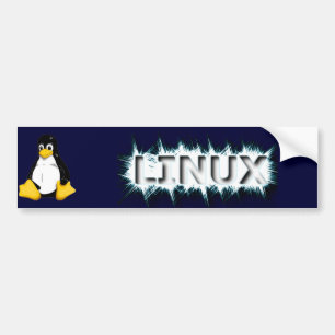 AUTOCOLLANT DE VOITURE LINUX GIVRÉ