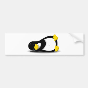 Autocollant De Voiture Linux Tux sleeping