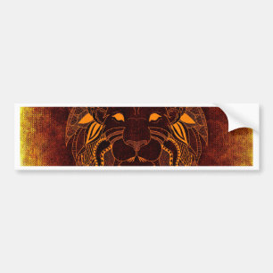 Autocollant De Voiture Lion animal sauvage abstrait