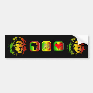 Autocollant De Voiture Lion de lion de reggae de Zion Judah