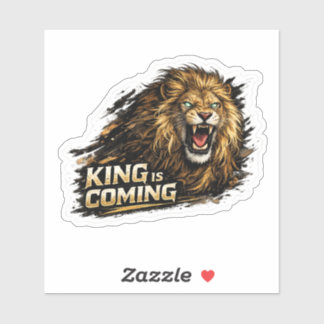 Autocollant de voiture Lion King Is Coming