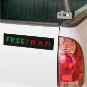 AUTOCOLLANT DE VOITURE L'IRAN LIBRE (Sur camion)