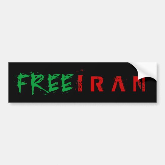 AUTOCOLLANT DE VOITURE L'IRAN LIBRE (Devant)