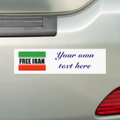 AUTOCOLLANT DE VOITURE L'IRAN LIBRE (En voiture)