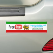 Autocollant De Voiture L'Iran libre : Adhésif pour pare-chocs de (En voiture)