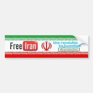 Autocollant De Voiture L'Iran libre - la révolution a gazouillé adhési