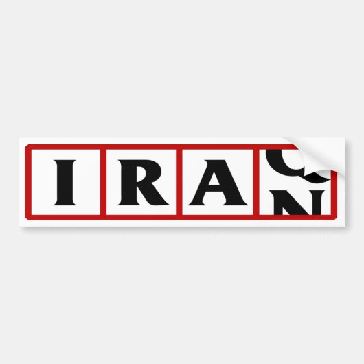 Autocollant De Voiture L'Iran vers l'Irak (Devant)