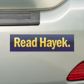 Autocollant De Voiture Lisez l'adhésif pour pare-chocs de Hayek (En voiture)