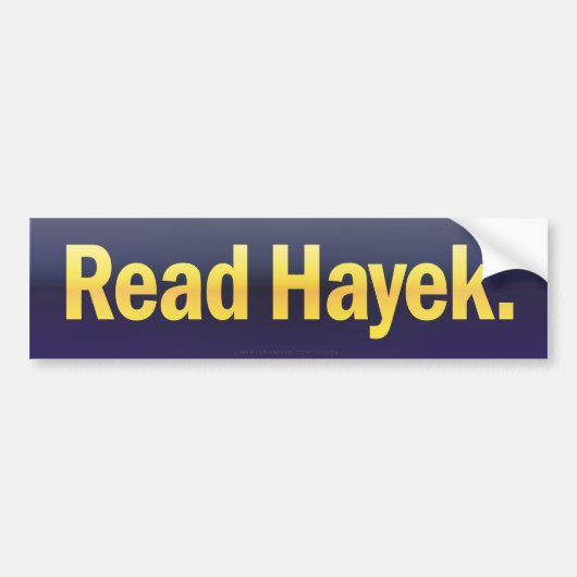 Autocollant De Voiture Lisez l'adhésif pour pare-chocs de Hayek (Devant)