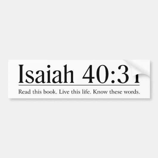 Autocollant De Voiture Lisez le 40:31 d'Isaïe de bible (Devant)