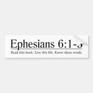Autocollant De Voiture Lisez le 6:1 d'Ephesians de bible - 3