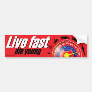 Autocollant De Voiture Live Fast Die Young