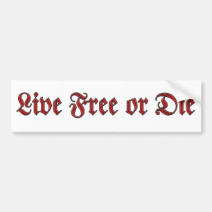 Autocollant De Voiture Live Free ou Die