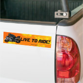 Autocollant De Voiture Live To Ride Motorbiker (Sur camion)