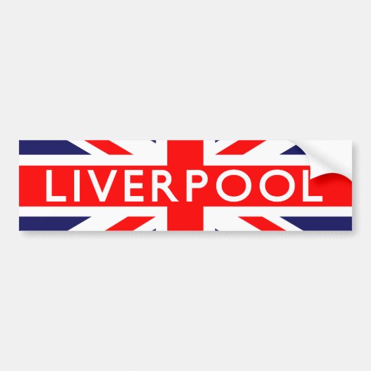Autocollant De Voiture Liverpool : Drapeau britannique (Devant)
