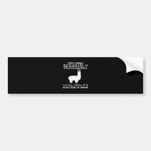 Autocollant De Voiture Llama Gift Les gens devraient sérieusement