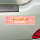Autocollant De Voiture Lobotomy Rire en direct - Funny Retro (En voiture)