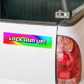 Autocollant De Voiture Lock Him UP! (you may change the words) (Sur camion)