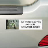 AUTOCOLLANT DE VOITURE L'OEIL DU CHAT REGARDE U-GET DE MON BUMPBER BUDDDY (En voiture)