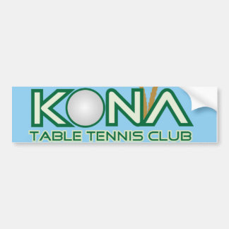 Autocollant De Voiture Logo de club de ping-pong de Kona