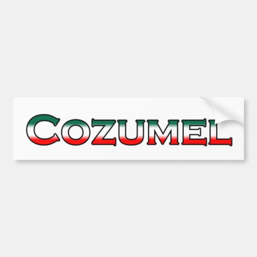 Autocollant De Voiture Logo de Cozumel (texte) (Devant)