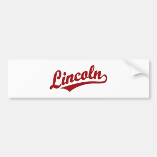 Autocollant De Voiture Logo de manuscrit de Lincoln en rouge