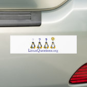 Autocollant De Voiture Logo de questions de Linux (En voiture)