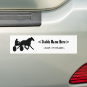 Autocollant De Voiture Logo de Standardbred de course d'attelages (En voiture)