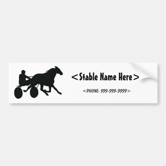 Autocollant De Voiture Logo de Standardbred de course d'attelages (Devant)
