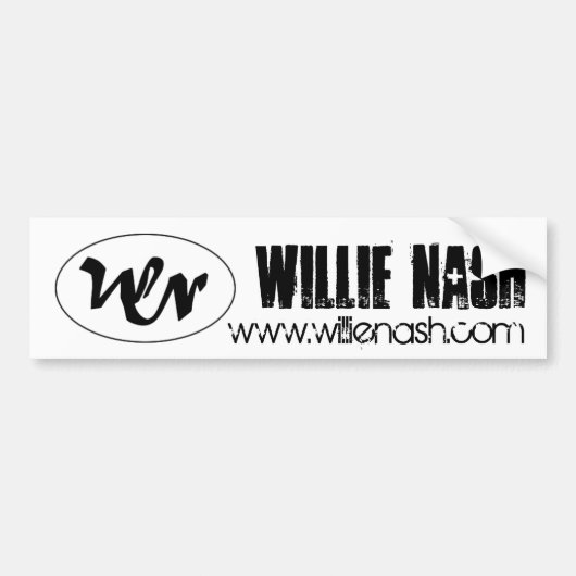 Autocollant De Voiture logo de wn, Willie Nash, www.willienash.com (Devant)