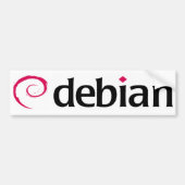 Autocollant De Voiture logo debian de Linux (Devant)