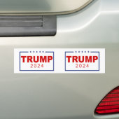 Autocollant De Voiture Logo du rectangle classique Trump 2024 (En voiture)
