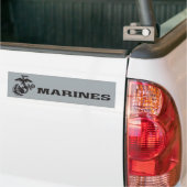 Autocollant De Voiture Logo en noir empilé USMC (Sur camion)