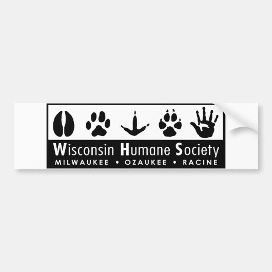 Autocollant De Voiture Logo humanitaire de société du Wisconsin (Devant)