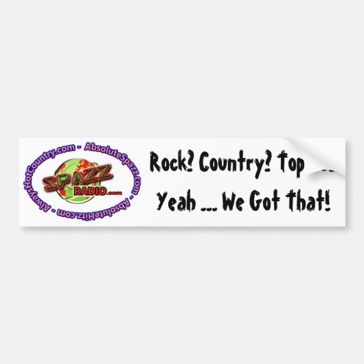 Autocollant De Voiture Logo Merch de SpazzRadio (Devant)